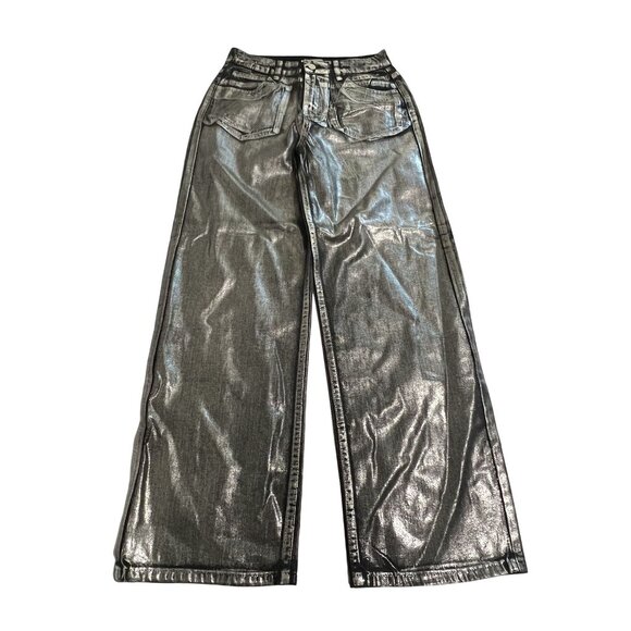 1st Urbanfit Metallic Jeans in Silver - Picture 1 of 5